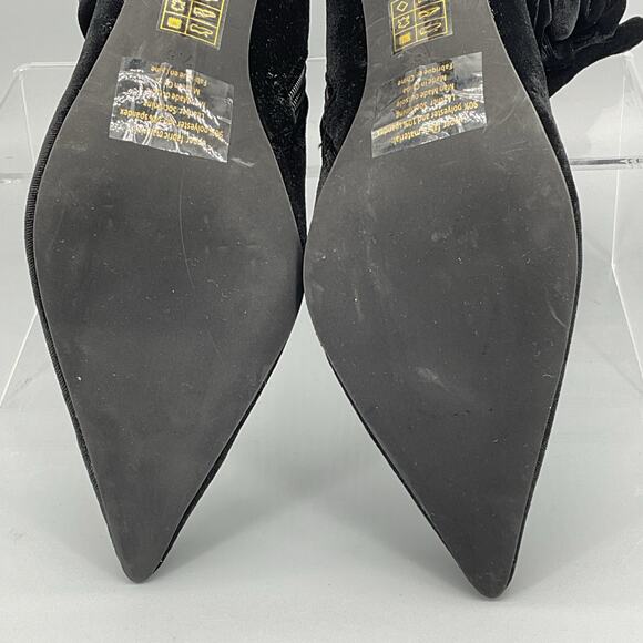 NEW Jeffrey Campbell Women’s Florette Crushed Velvet Boots Black Size 7.5 - Picture 10 of 10